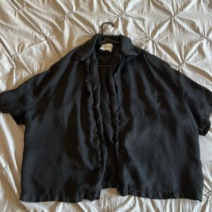 Loose fit oversized collar shirt